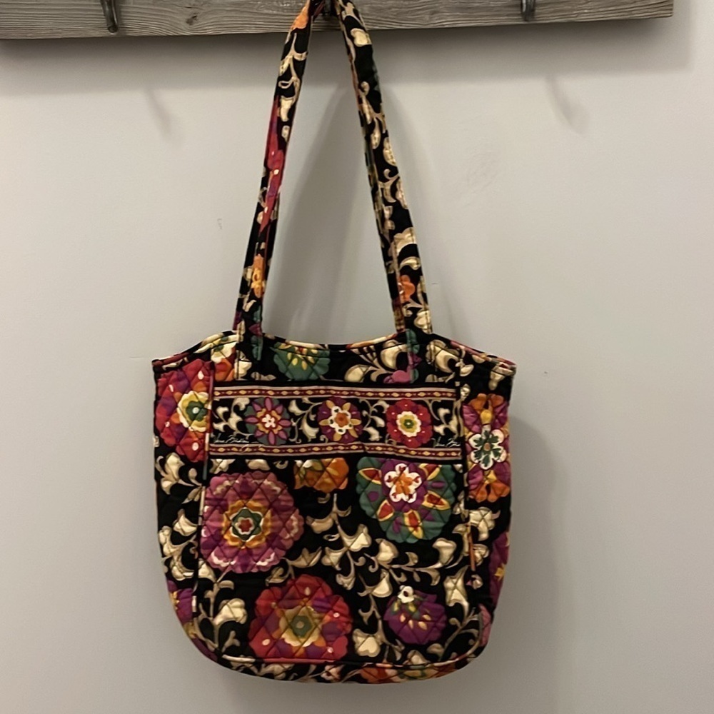 Vera Bradley Suzani Holiday Tote Floral Quilted Retired - Picture 3 of 9
